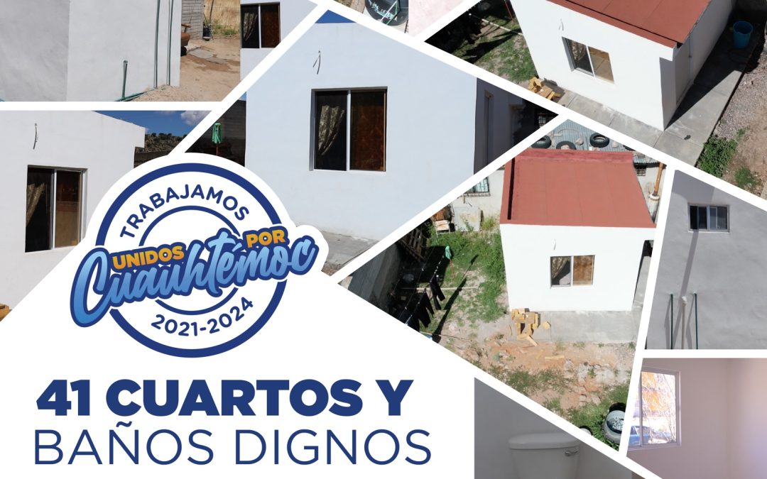 Invierten 3.8 mdp en cuartos y baños dignos para 41 familias, en Cuauhtémoc